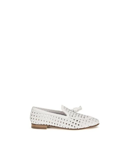Fratelli Rossetti White Calf Leather Bos Taurus Slip-On Loafers