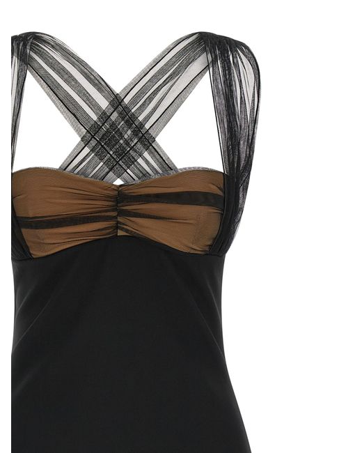 Nensi Dojaka Black Viscose Short Dress