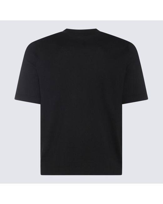 Cruciani Black Cotton T-Shirt for men