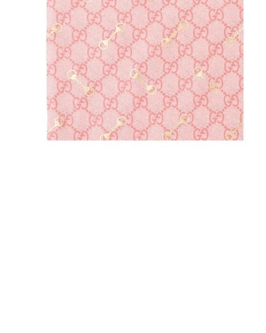 Gucci Pink Shawl With gg Pattern