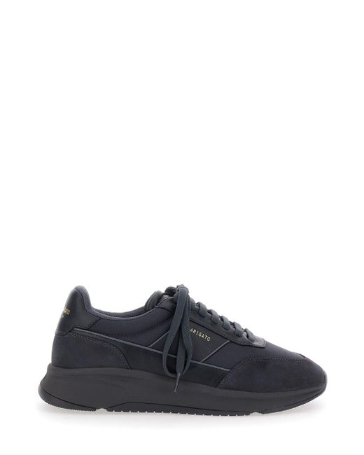 Axel Arigato Black 'Genesis Neo Runner' Low Top Sneakers With Logo Lettering On Tongue And Heel for men