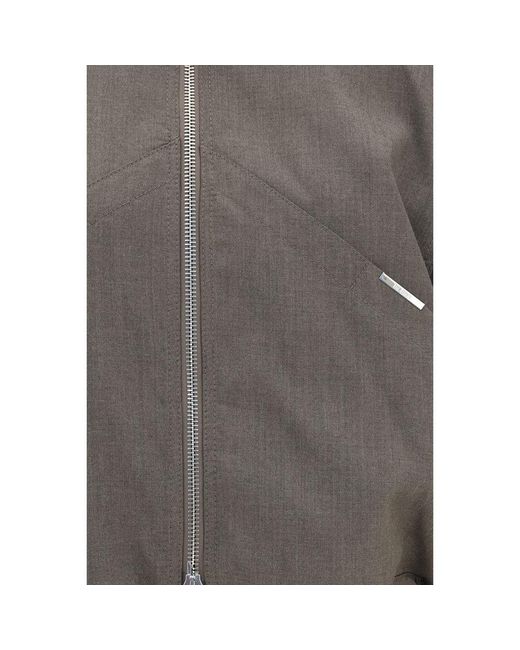 The Attico Gray Brown Wool Oves Aries Bomber