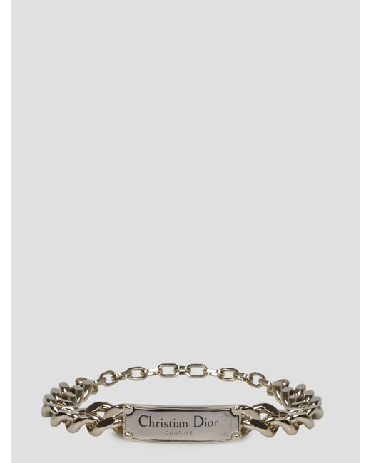 Dior White Christian Couture Chain Link Bracelet for men