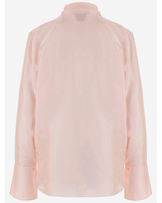 Sa Su Phi Pink Silk Shirt With Bow