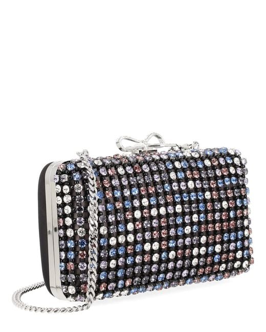 Self-Portrait Black Clutch Bag Multicolour Многоцветный Полиэстер Эластан