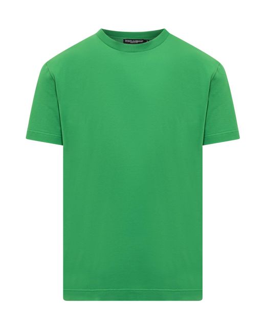 Dolce & Gabbana Green T-shirt With Logo for men