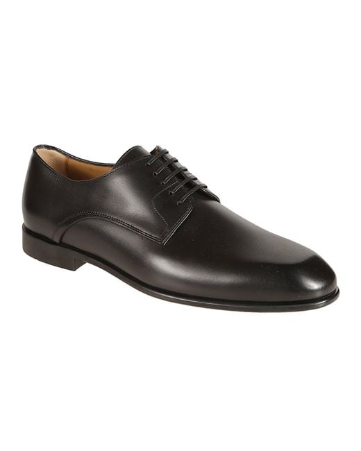 Ferragamo Black Posco Derby Shoes for men