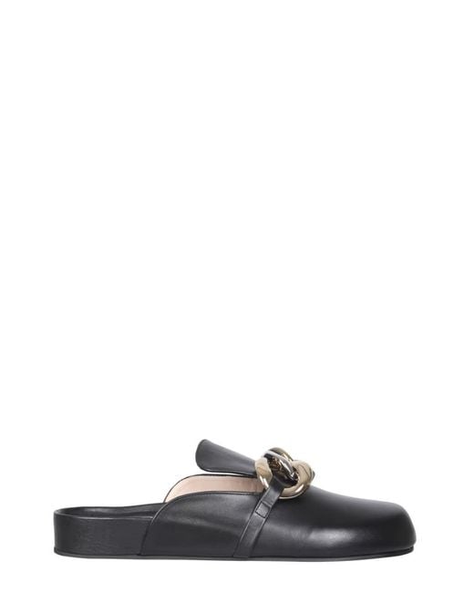 N°21 Black Mules With Oversized Chain