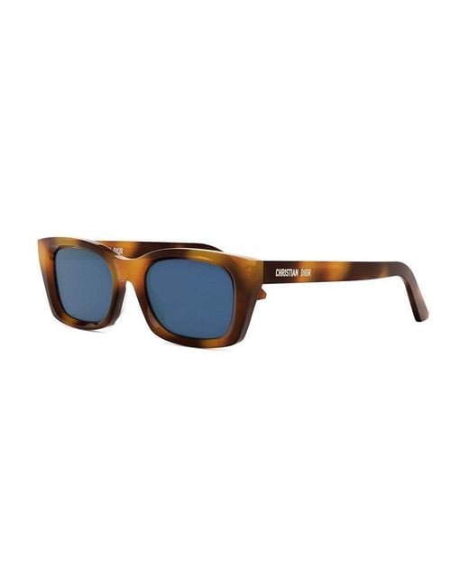 Dior Blue Sunglasses Rectangle Full Rim, Honey Havana Frame And Lens Midnights3I26B0