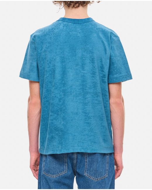 Howlin' By Morrison Blue Shortsleeve Cotton T-Shirt for men