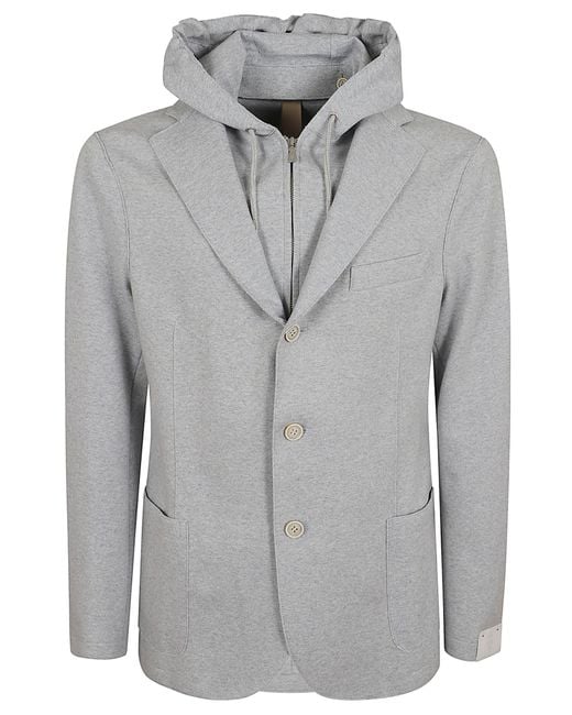 Eleventy Gray Giacca Cotton Polyamide Elastan for men