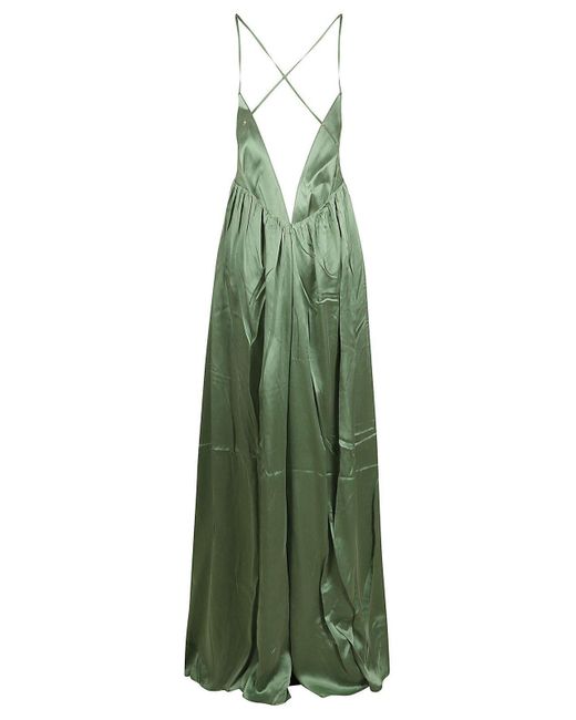 Zimmermann Green Silk Sip Dress