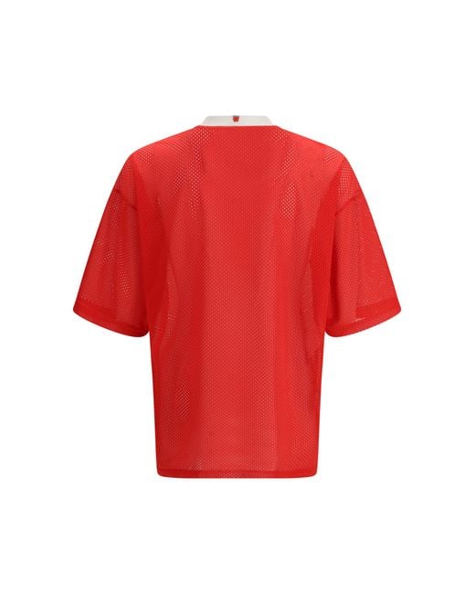 Moschino Red Technical Mesh T-Shirt Polyester T-Shirts for men