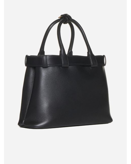 Prada Black Buckle Leather Bag