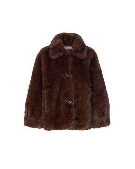 VALENTINI 1972 Brown Eco Fur Zibellino Jacket