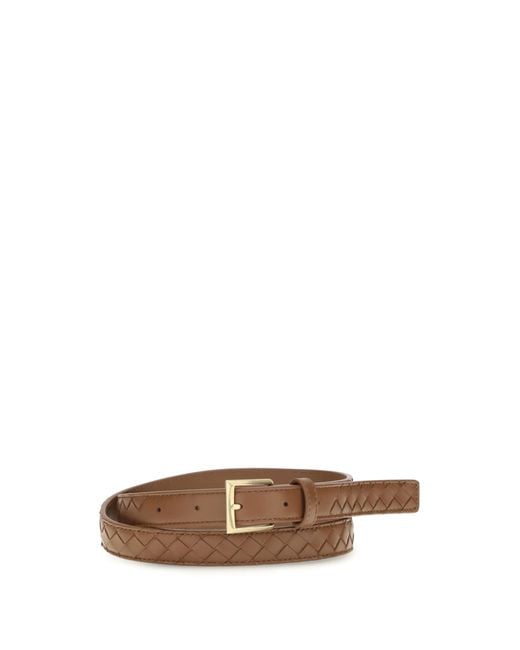 Bottega Veneta White Belt Intrecciato Lamb (Ovis Aries)