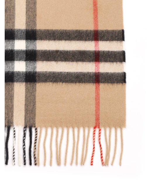 Burberry Cashmere Scarf in Natural | Lyst