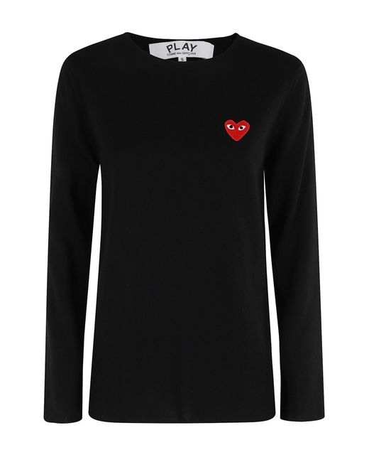COMME DES GARÇONS PLAY Black Sweater Emblem