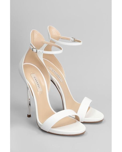 Casadei White Blade Sandals