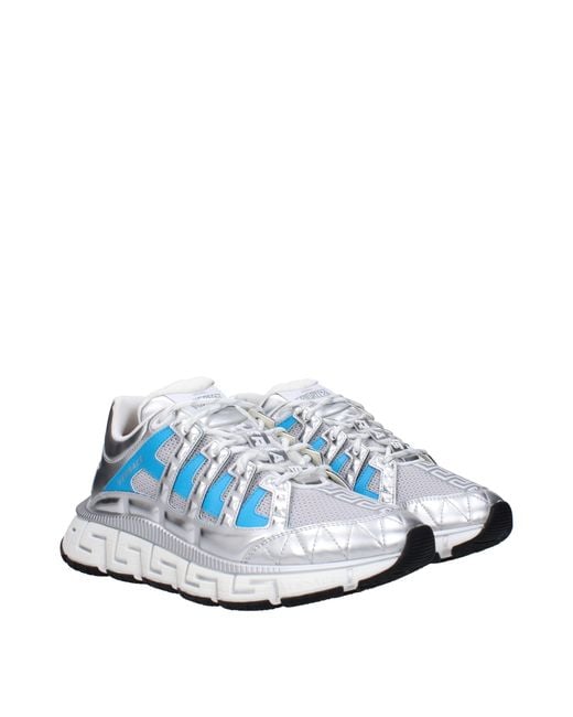 Versace Blue Fabric Athletic Sneakers for men