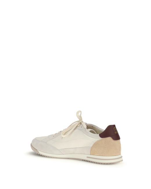 Brunello Cucinelli White Sneakers Calf Leather Butter- Trainers for men