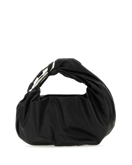 DIESEL Black Synthetic Leather Grab-D Hobo Shopping Bag