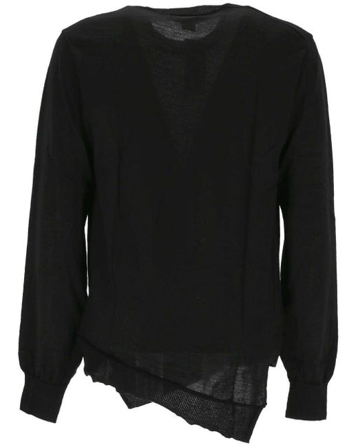 Lacoste Black Shirt X Logo Embroidered Crewneck Jumper for men