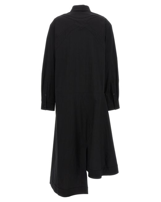 Y-3 Black Midi Shirt Dress