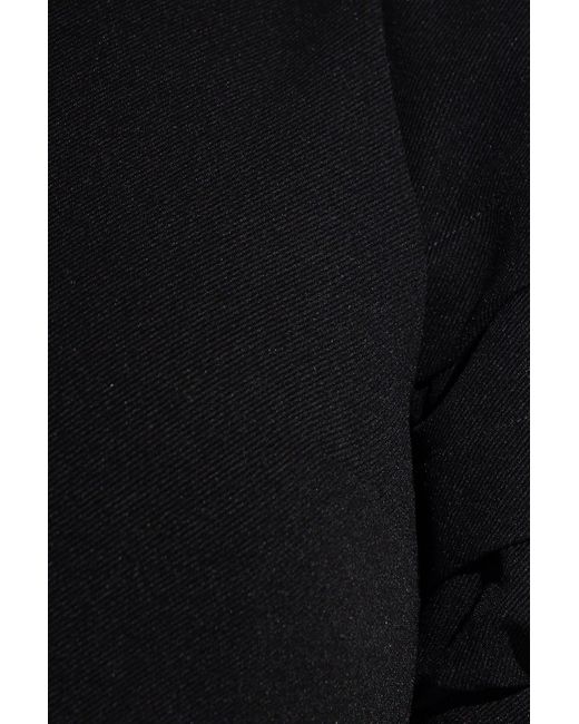 Max Mara Black Peonie Puff-Sleeve Dress