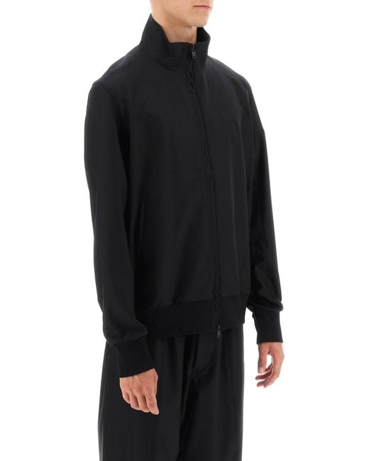 Y-3 Black Zip-up Track Sweatshirt for men