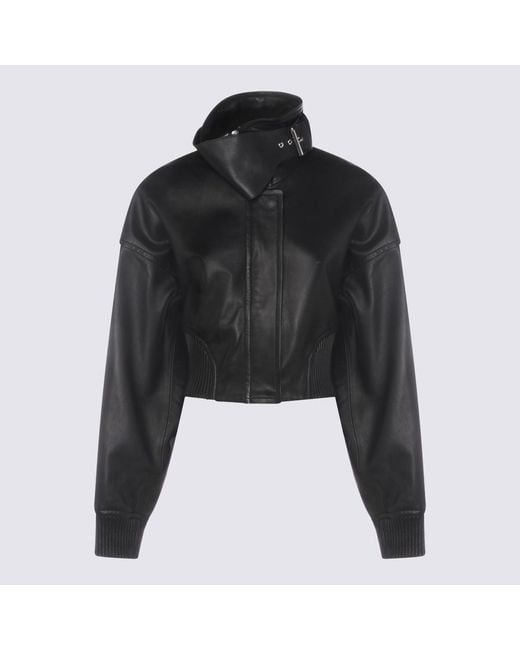 Sportmax Black Leather Jacket