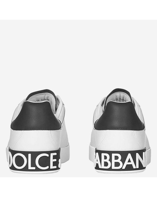 Dolce & Gabbana White Sneakers Portofino Calf Leather Trainers for men