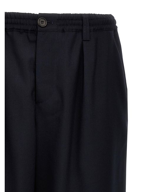Marni Blue Tropical Wool Pants for men