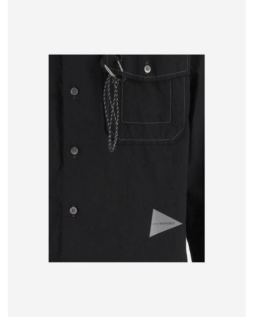 And Wander Black Shirt Cotton-Blend for men
