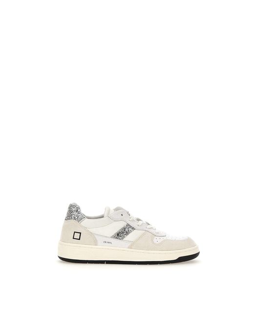 Date White Court 2.0 Leather Sneakers