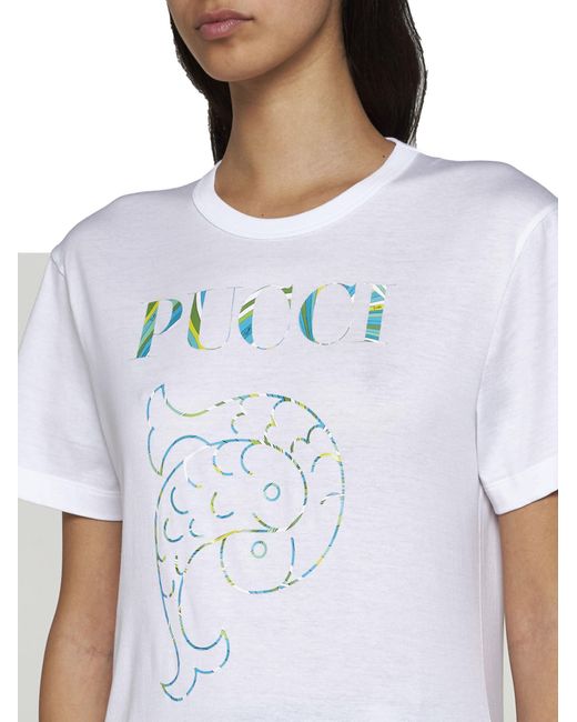 Emilio Pucci White T-Shirts And Polos