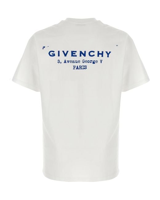 Givenchy White Logo Print T-Shirt for men