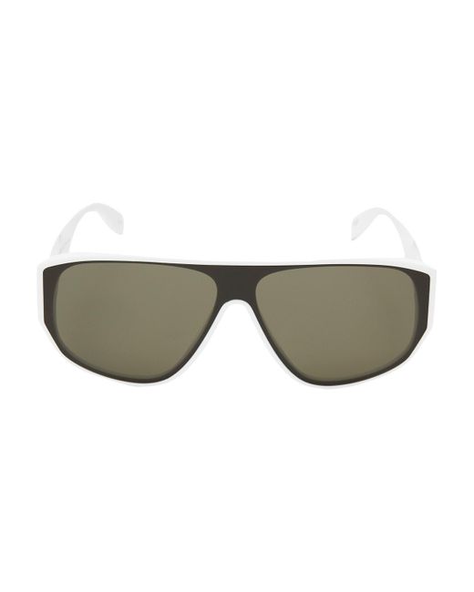 Alexander McQueen White Mcqueen Graffiti Mask Sunglasses In for men