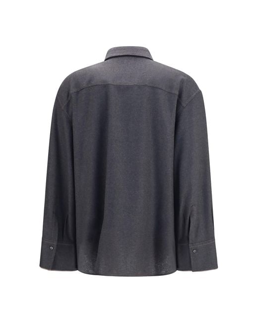 Brunello Cucinelli Gray Shirt Virgin Wool