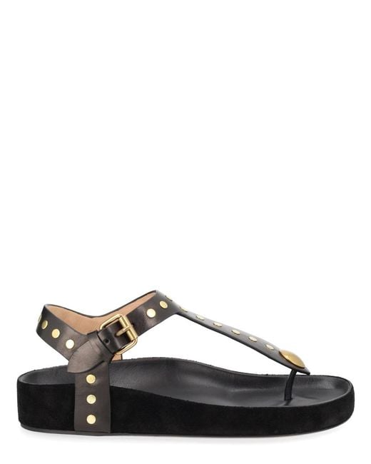 Isabel Marant Black Cow Leather Sandal