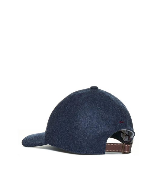 Brunello Cucinelli Blue Hats for men