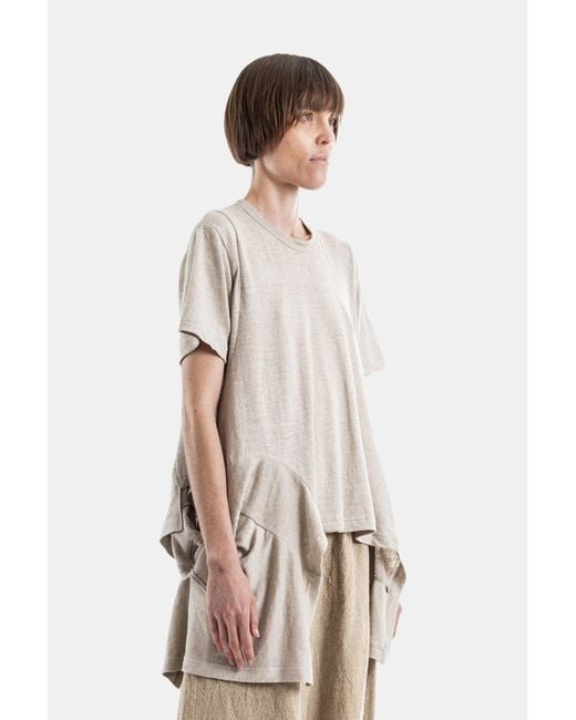 Comme des Garçons Natural Ecru Oversize T-Shirt T-Shirts And Polos
