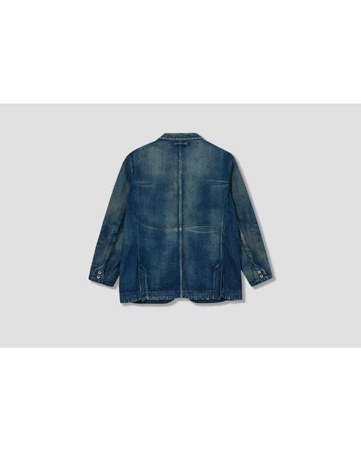 COTTLE Blue Anorak Denim Foncé Jacket