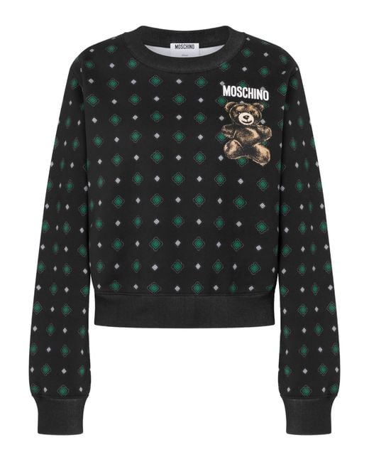 Moschino Black Felpa Di Cotone Organico