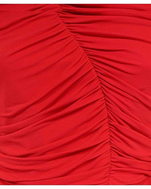 Alexander McQueen Red Long Dress With Split