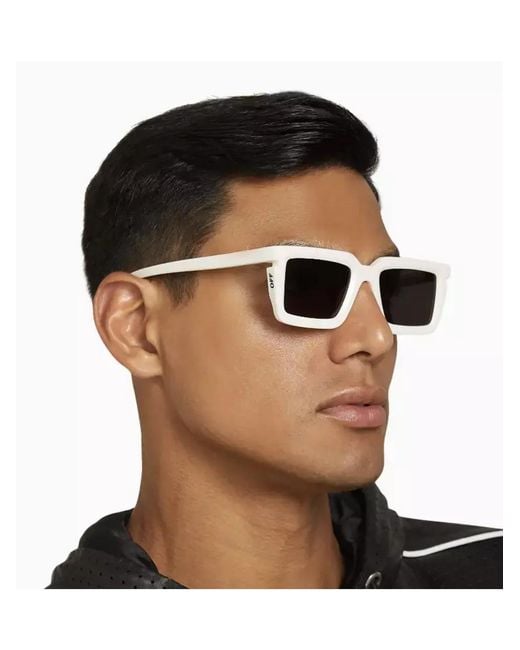 Off-White c/o Virgil Abloh White Tucson Logo Sunglasses Accessories for men