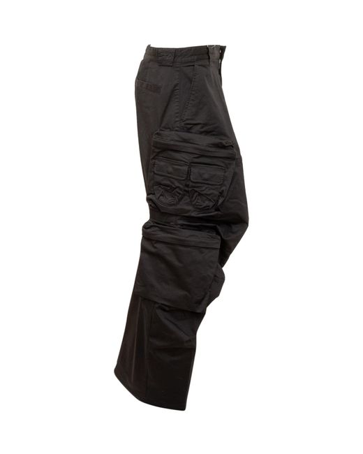 DIESEL Black Cargo Pants for men