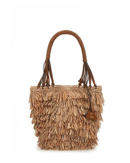 Cult Gaia Brown Miladia Bag