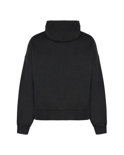 Palm Angels Black Cotton Hoodie for men