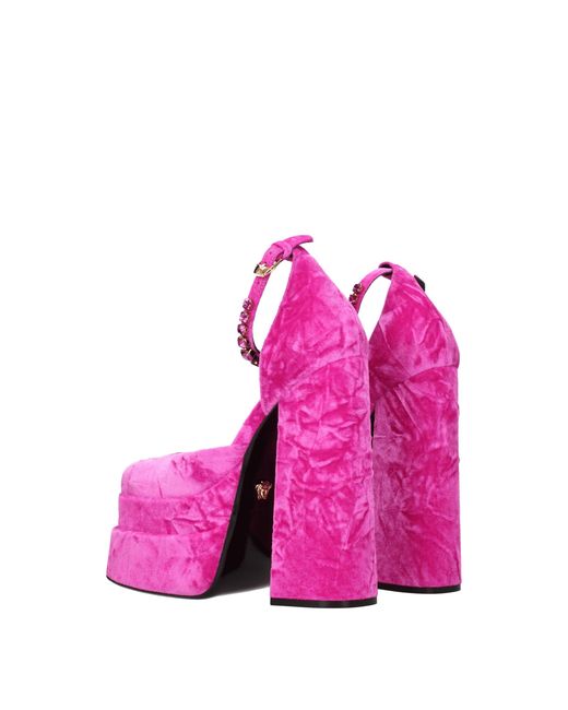 Versace Pink Platform Heel Sandals